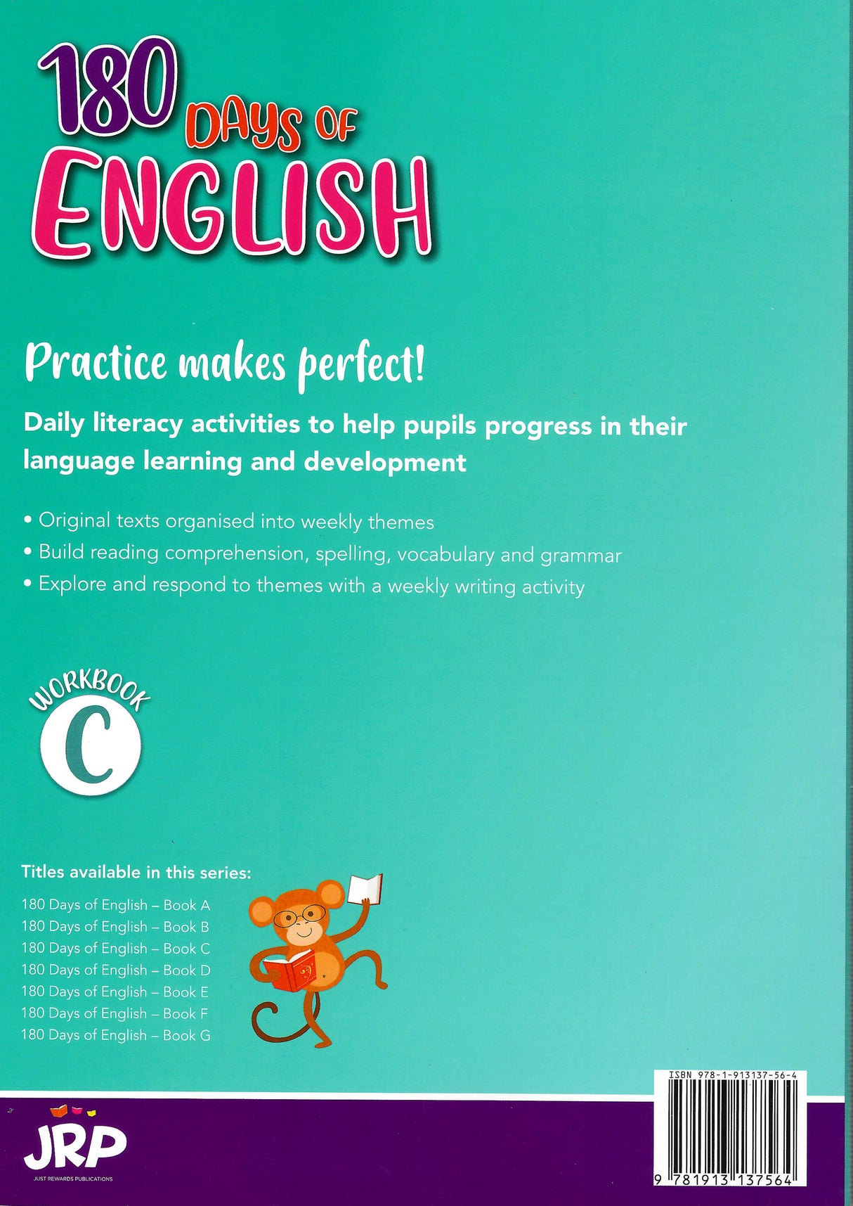 180 Days of English - Pupil Book C - 2nd Class by Just Rewards on Schoolbooks.ie