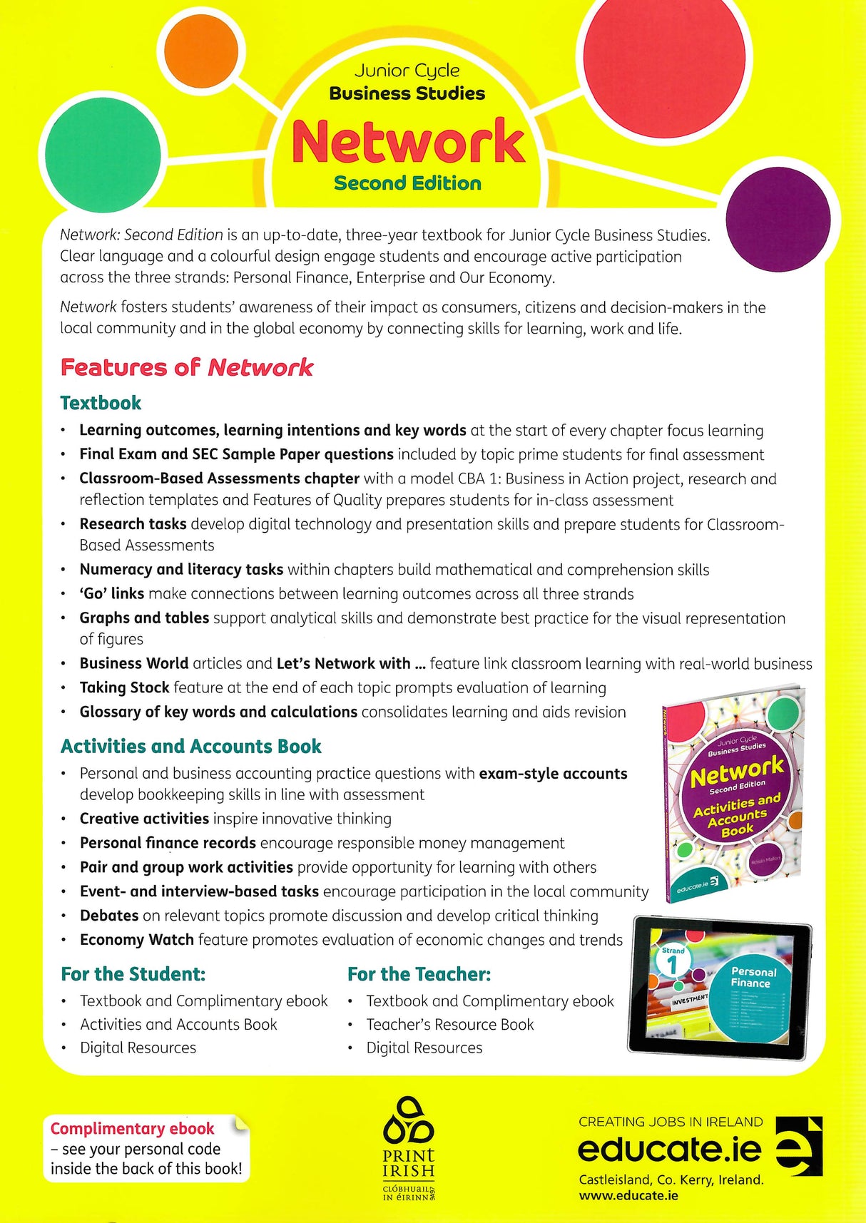 Network - 2nd / New Edition (2020) - Textbook & Activities and Accounts Book Set by Educate.ie on Schoolbooks.ie