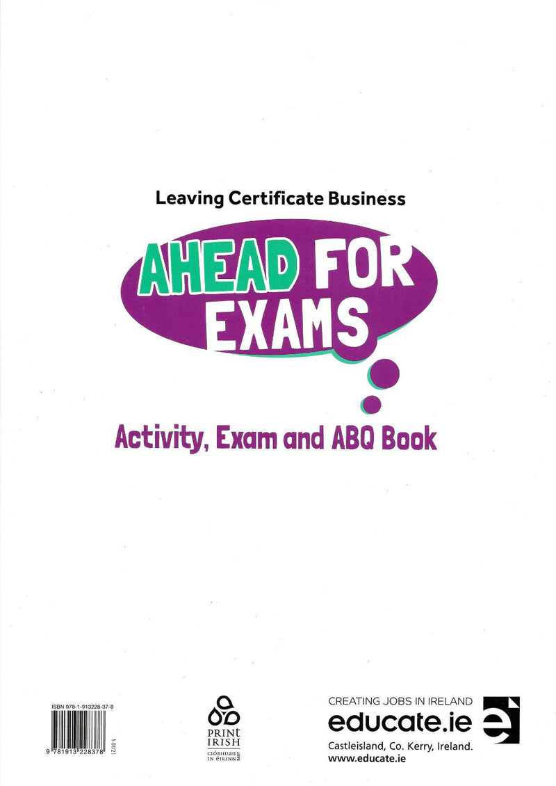 Ahead For Exams - Activity, Exam & ABQ Book by Educate.ie on Schoolbooks.ie