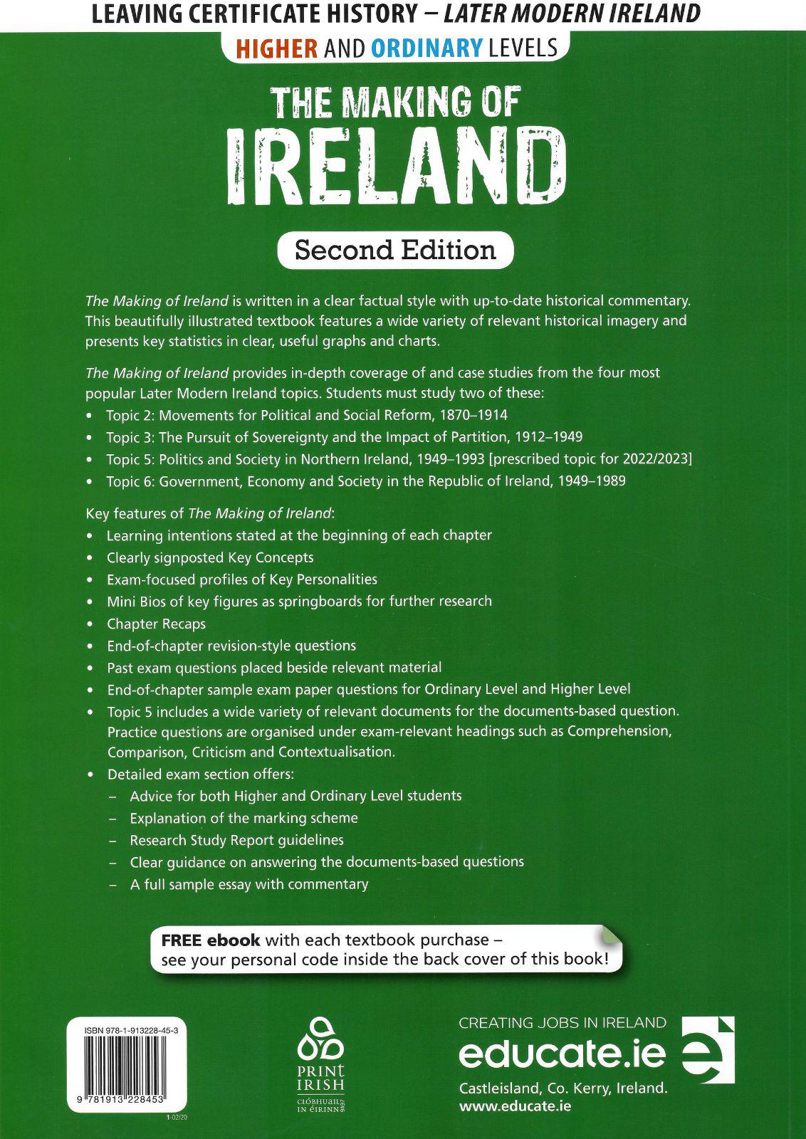 ■ The Making of Ireland - 2nd / Old Edition (2020) by Educate.ie on Schoolbooks.ie