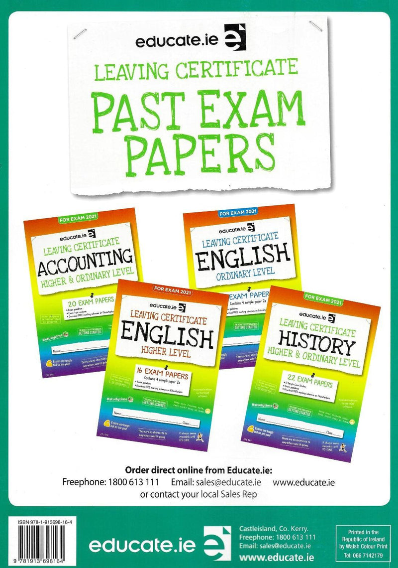 Educate.ie - Answerbook - Leaving Cert - Accounting, English and History - Higher & Ordinary Level by Educate.ie on Schoolbooks.ie