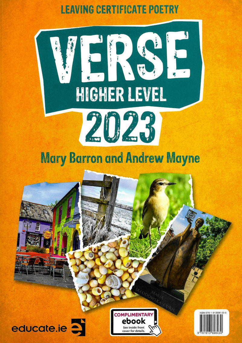 Verse 2023 - Leaving Cert Poetry - Higher Level - Set - Old Edition by Educate.ie on Schoolbooks.ie