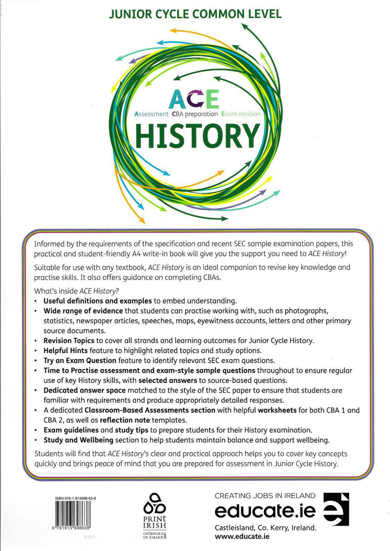ACE (Assessment, CBA Preparation & Exam Revision) - History by Educate.ie on Schoolbooks.ie