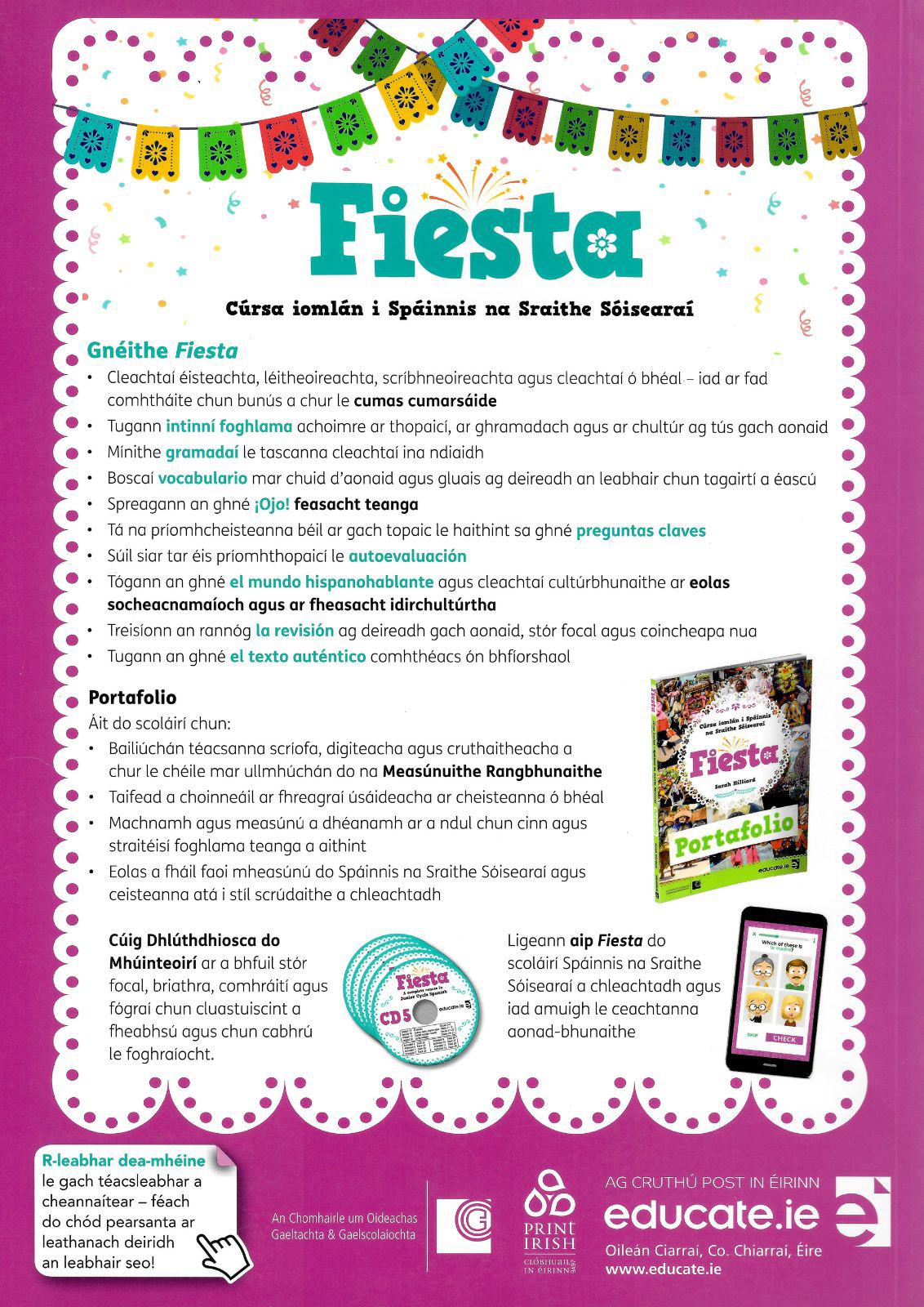 Fiesta - Textbook and Portfolio - Set - Irish Edition by Educate.ie on Schoolbooks.ie