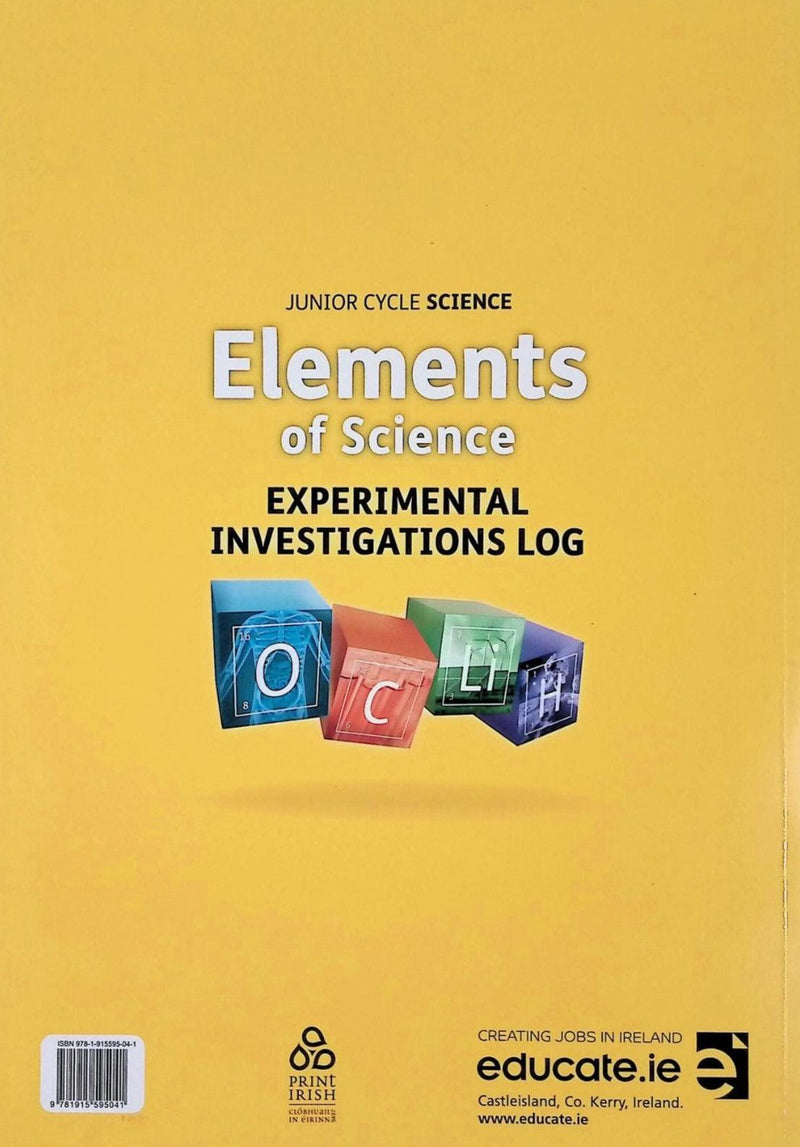 Elements of Science - Experimental Investigations Log Only by Educate.ie on Schoolbooks.ie