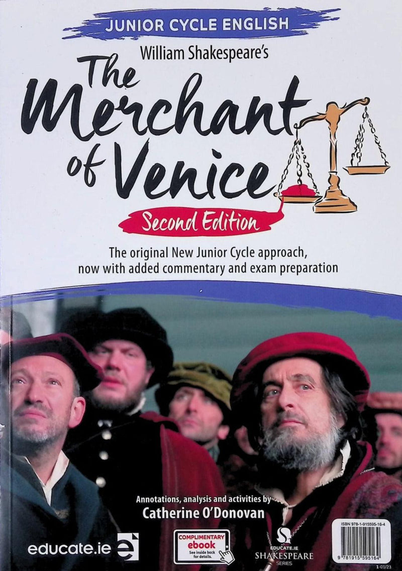 The Merchant of Venice Textbook & Portfolio Book - 2nd / New Edition (2023) by Educate.ie on Schoolbooks.ie