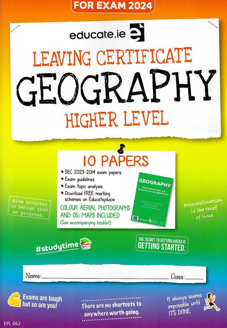 ■ Educate.ie - Exam Papers - Leaving Cert - Geography - Higher Level - Exam 2024 by Educate.ie on Schoolbooks.ie