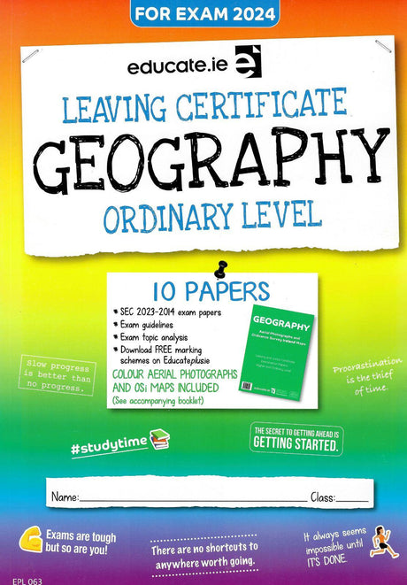 ■ Educate.ie - Exam Papers - Leaving Cert - Geography - Ordinary Level - Exam 2024 by Educate.ie on Schoolbooks.ie