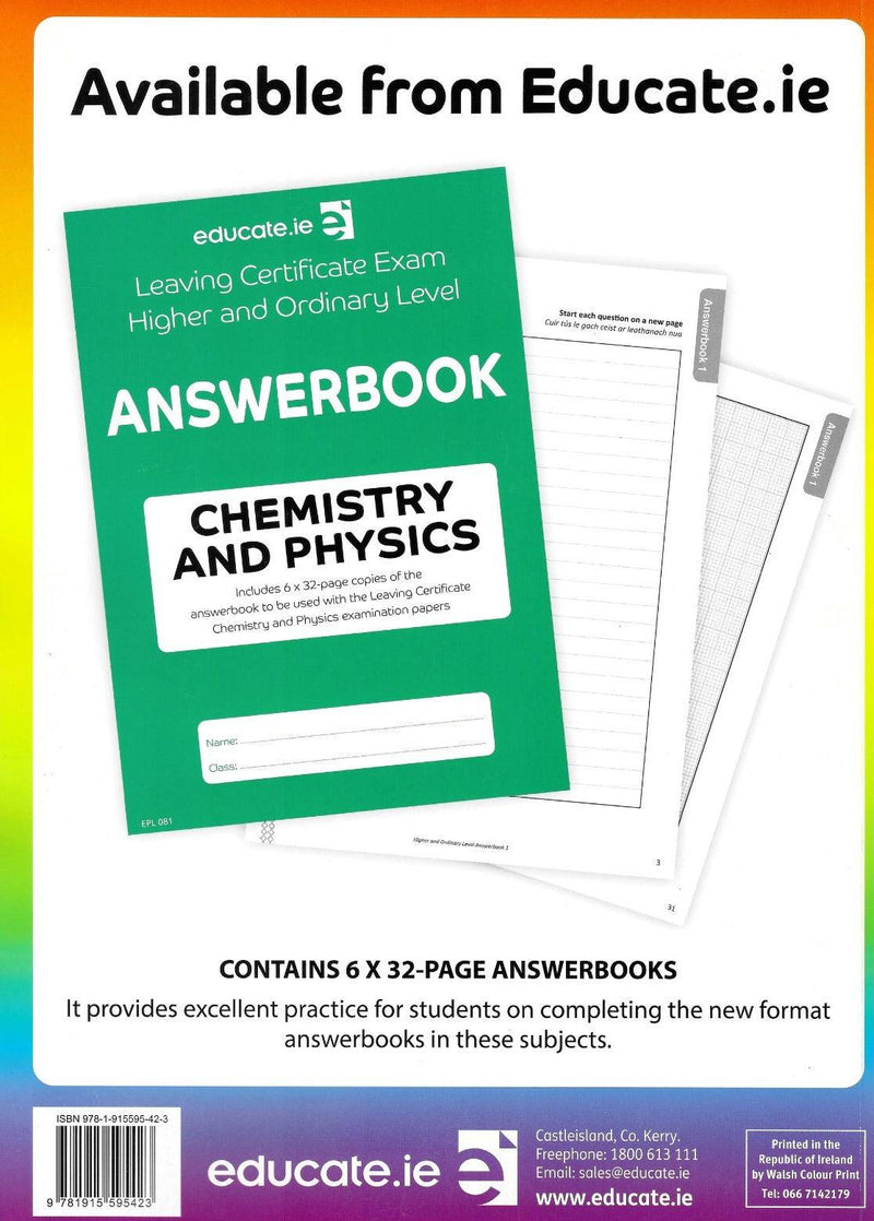 Educate.ie - Exam Papers - Leaving Cert - Chemistry - Higher & Ordinary Level - Exam 2024 by Educate.ie on Schoolbooks.ie