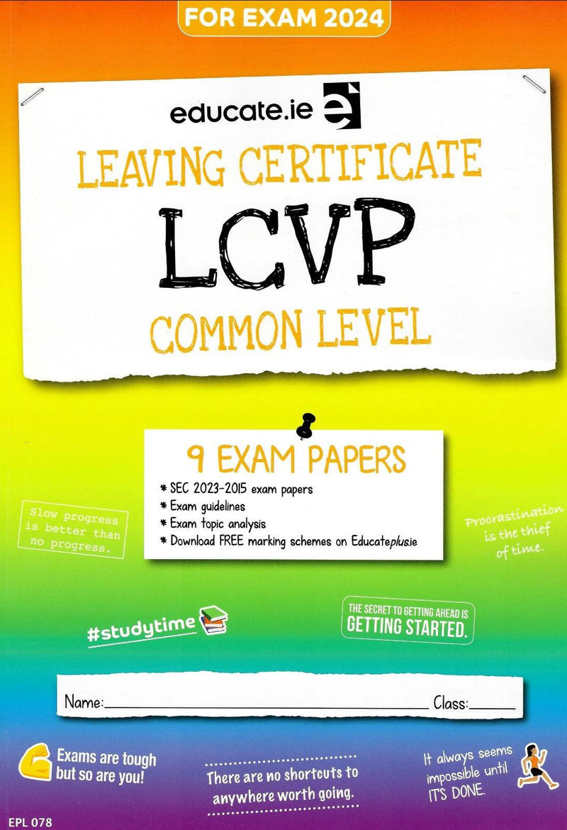 Educate.ie - Exam Papers - Leaving Cert - LCVP - Common Level - Exam 2024 by Educate.ie on Schoolbooks.ie