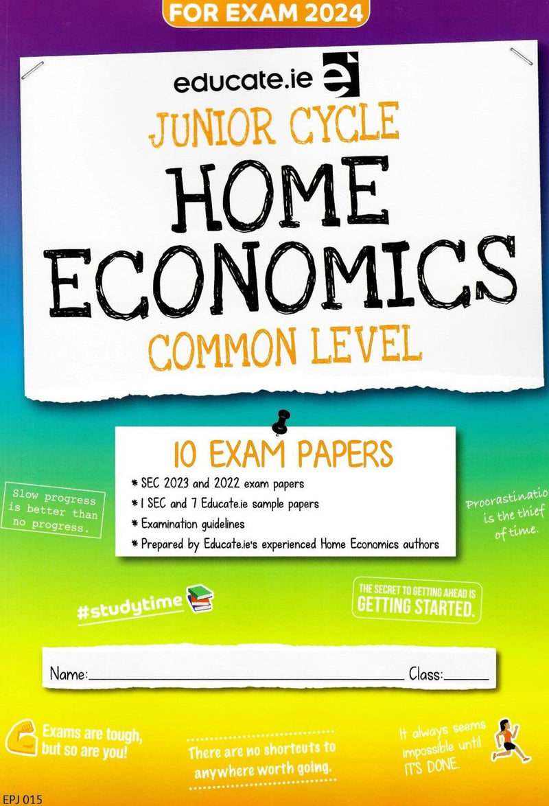 Educate.ie - Exam Papers - Junior Cycle - Home Economics - Common Level - Exam 2024 by Educate.ie on Schoolbooks.ie