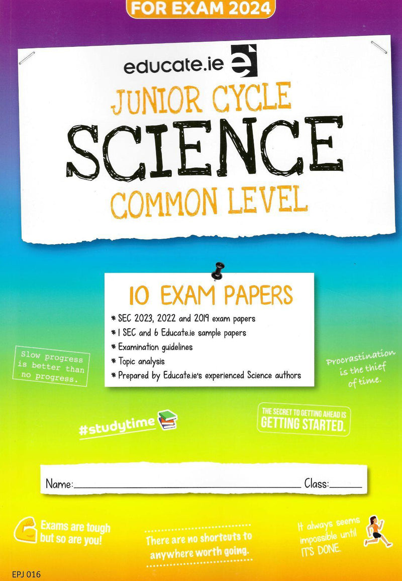 Educate.ie - Exam Papers - Junior Cycle - Science - Common Level - Exam 2024 by Educate.ie on Schoolbooks.ie