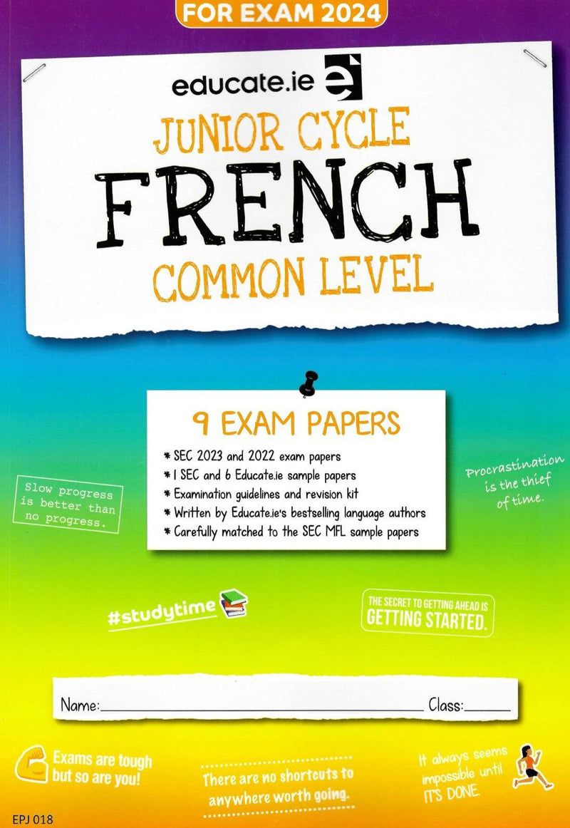 Educate.ie - Exam Papers - Junior Cycle - French - Common Level - Exam 2024 by Educate.ie on Schoolbooks.ie