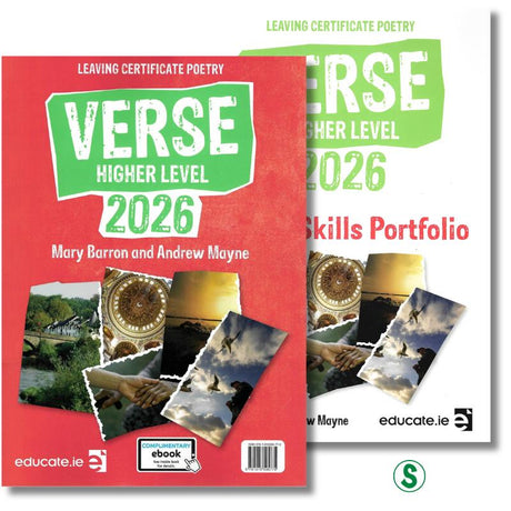 Verse 2026 - Leaving Cert Poetry - Higher Level - Textbook & Poetry Skills Portfolio Book - Set by Educate.ie on Schoolbooks.ie