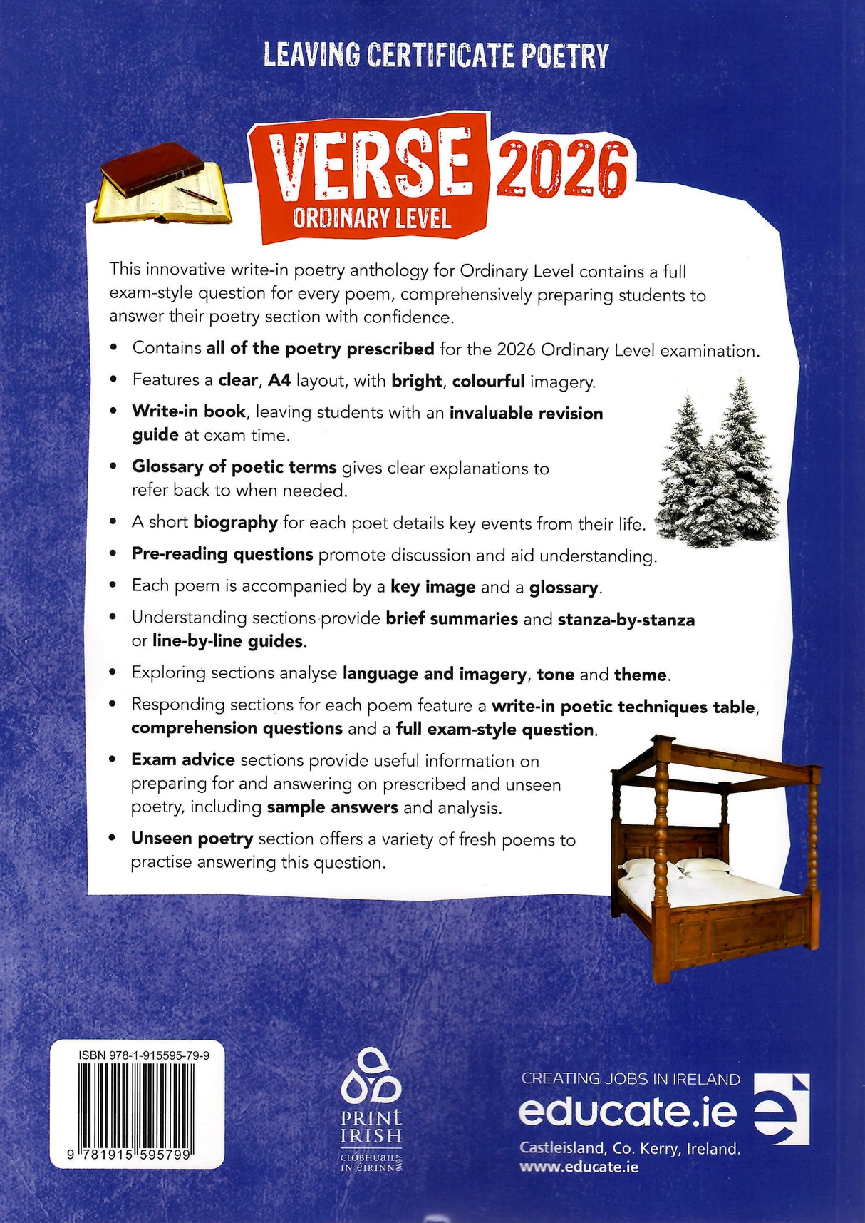 Verse 2026 - Leaving Cert Poetry - Ordinary Level - Textbook by Educate.ie on Schoolbooks.ie