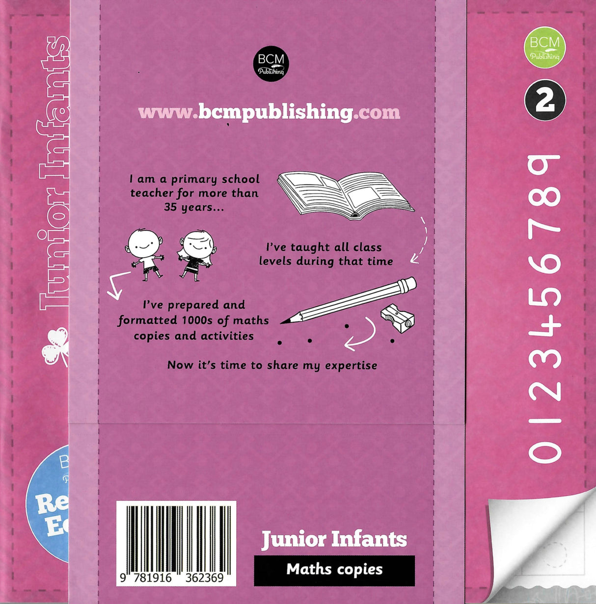 Mrs Murphy's Maths Copies - Pack of 2 - Junior Infants - 2nd / New Edition (2024) by Edco on Schoolbooks.ie