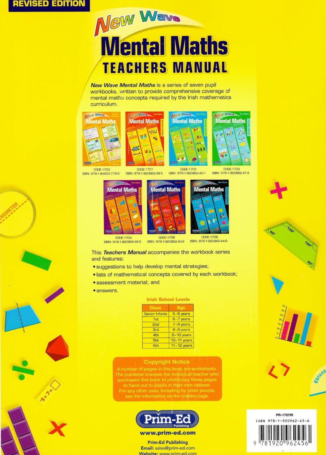 New Wave Mental Maths - Teachers Manual - Revised Edition by Prim-Ed Publishing on Schoolbooks.ie