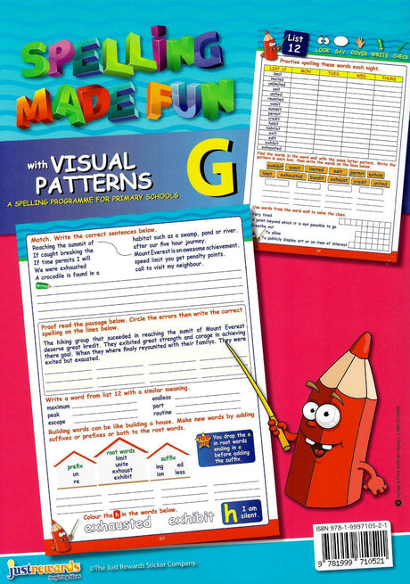 Spelling Made Fun Pupils Workbook G - 6th Class by Just Rewards on Schoolbooks.ie