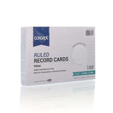 Concept - Packet of 100 6" x 4" Ruled Record Cards - White by Concept on Schoolbooks.ie