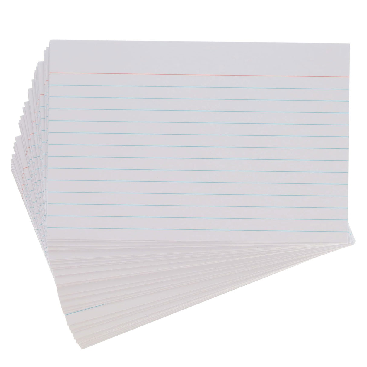 Concept - Packet of 100 6" x 4" Ruled Record Cards - White by Concept on Schoolbooks.ie