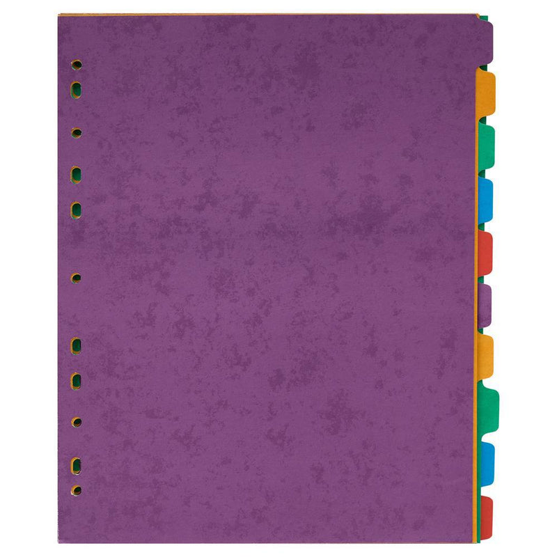 Premier Office Extra Wide 230gsm Subject Dividers - 10 Part by Premier Stationery on Schoolbooks.ie