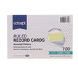 Concept - 6" x 4" Ruled Record Cards - Colour - Packet of 100 by Concept on Schoolbooks.ie