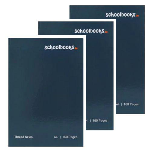 Schoolbooks.ie - A4 Hardback Notebook - 160 Page - 3 Pack - Navy by Schoolbooks.ie on Schoolbooks.ie