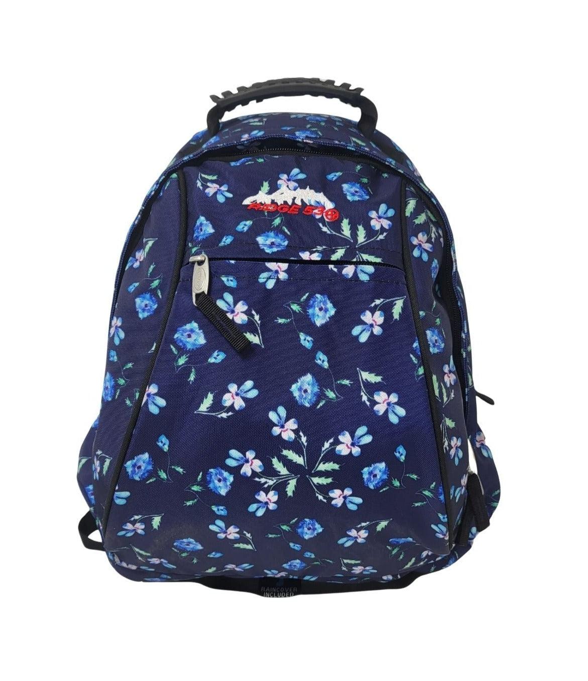 Blue flower backpack best sale