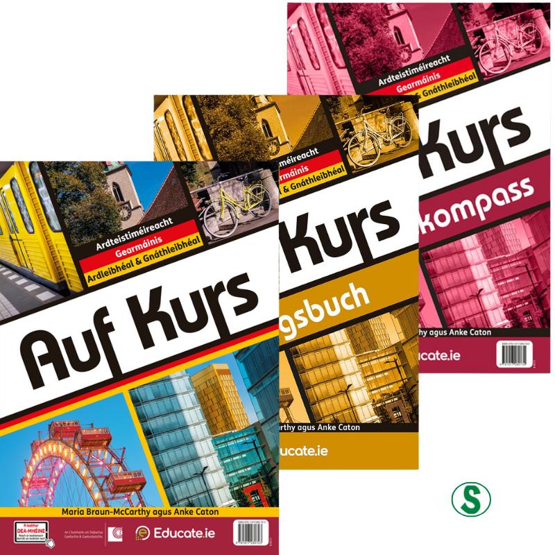■ Auf Kurs - Textbook & Prüfungskompass/Übungsbuch - Set - Gaeilge Edition by Educate.ie on Schoolbooks.ie