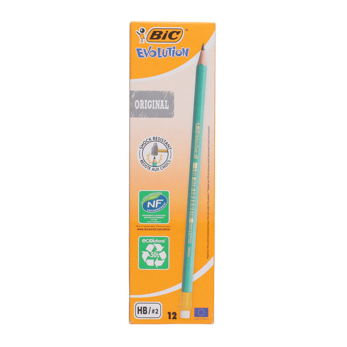BIC - Evolution Eco - HB - Rubber Tipped Pencils
