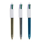BIC - 3 x 4 Colour Ballpoint Pens - Shine by BIC on Schoolbooks.ie