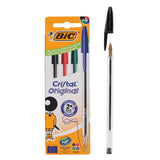 BIC - Cristal Original Ballpoint Pens - Assorted Colours - Pack of 4 by BIC on Schoolbooks.ie