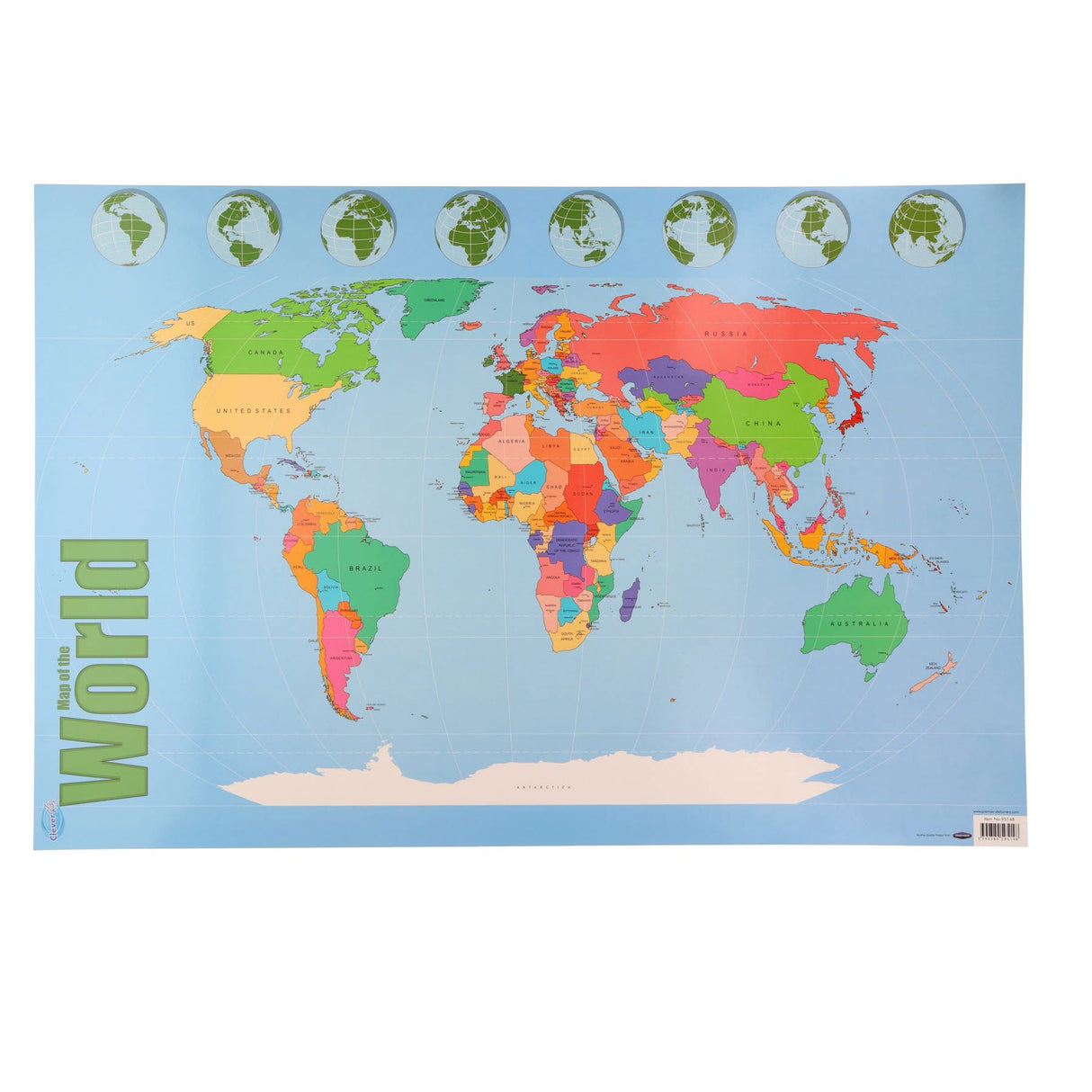 ■ Clever Kidz - Wall Chart - Map of the World by Clever Kidz on Schoolbooks.ie