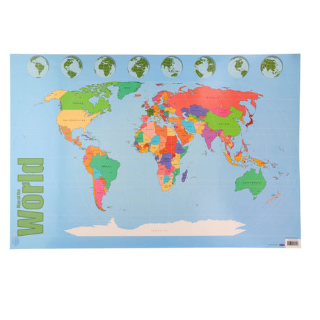 ■ Clever Kidz - Wall Chart - Map of the World by Clever Kidz on Schoolbooks.ie