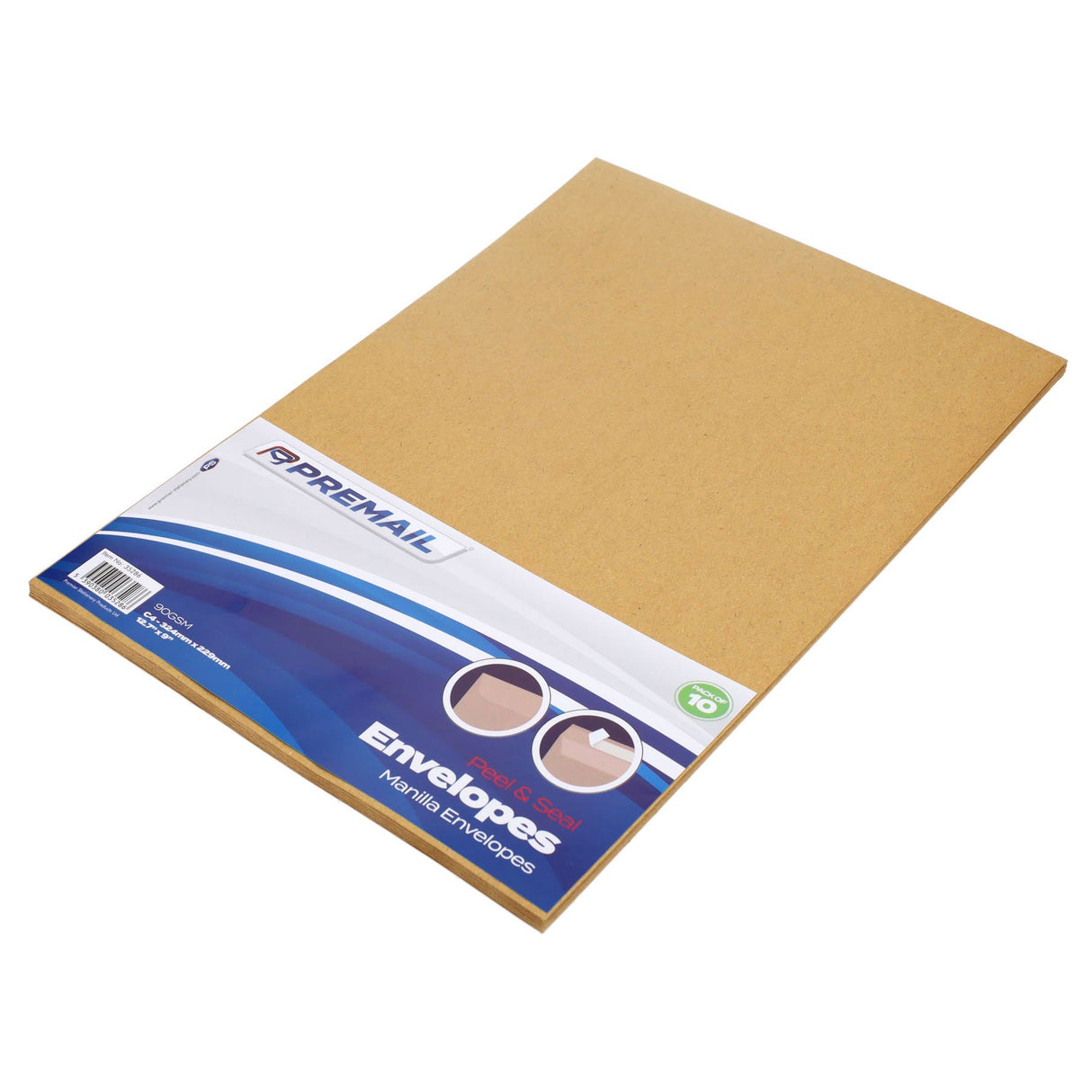 Premail - C4 Peel & Seal Envelopes - Manilla - Pack of 10 by Premail on Schoolbooks.ie