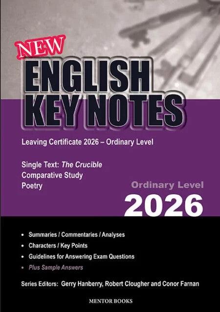 English Key Notes 2026 - Ordinary Level by Mentor Books on Schoolbooks.ie