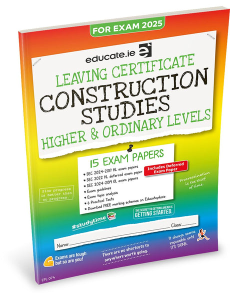 Educate.ie - Exam Papers - Leaving Cert - Construction Studies - Higher & Ordinary Level - Exam 2025 by Educate.ie on Schoolbooks.ie