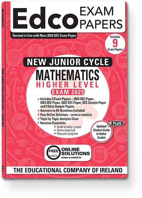 ■ Exam Papers - Junior Cycle - Maths - Higher Level - Exam 2025 by Edco on Schoolbooks.ie