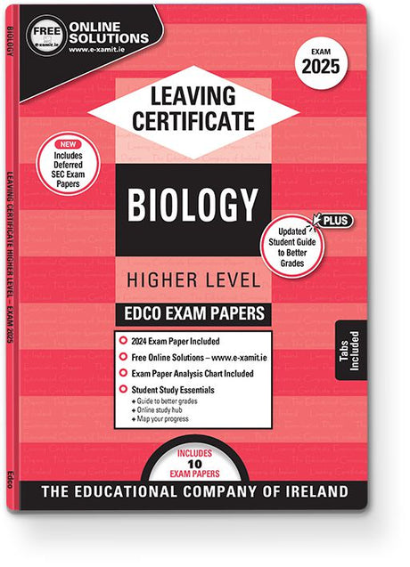 Exam Papers - Leaving Cert - Biology - Higher Level - Exam 2025 by Edco on Schoolbooks.ie