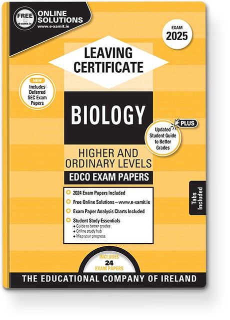 Exam Papers - Leaving Cert - Biology - Higher & Ordinary Levels - Exam 2025 by Edco on Schoolbooks.ie