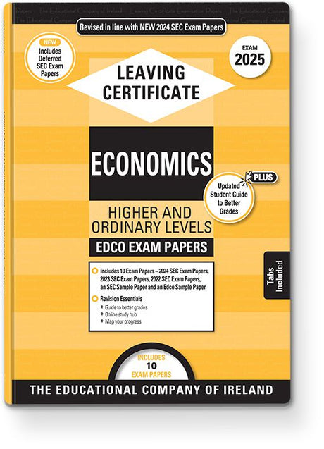 Exam Papers - Leaving Cert - Economics - Higher & Ordinary Levels - Exam 2025 by Edco on Schoolbooks.ie