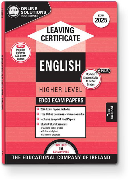 Exam Papers - Leaving Cert - English - Higher Level - Exam 2025 by Edco on Schoolbooks.ie