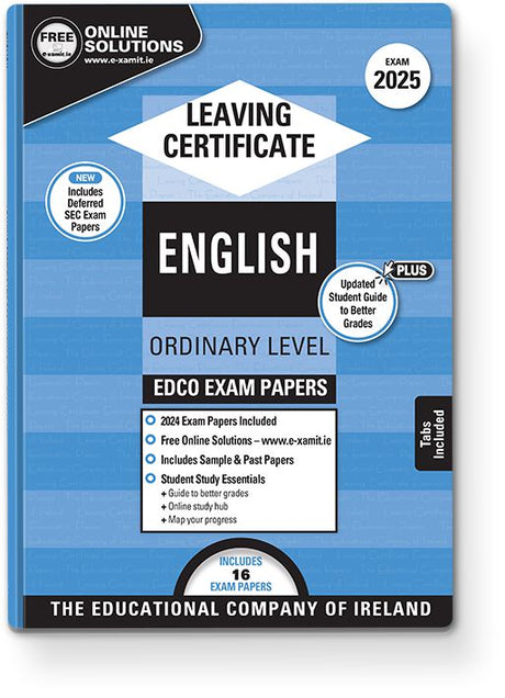 Exam Papers - Leaving Cert - English - Ordinary Level - Exam 2025 by Edco on Schoolbooks.ie