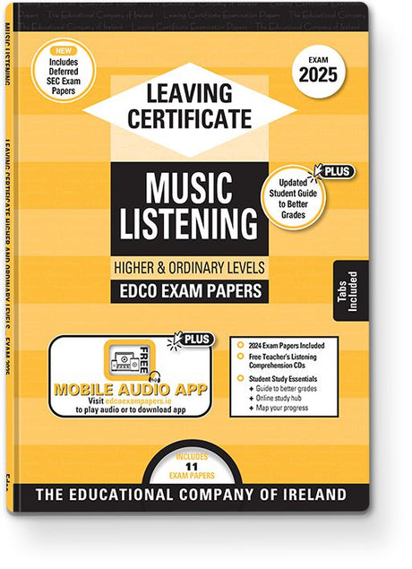 Exam Papers - Leaving Cert - Music - Higher & Ordinary Levels - Exam 2025 by Edco on Schoolbooks.ie