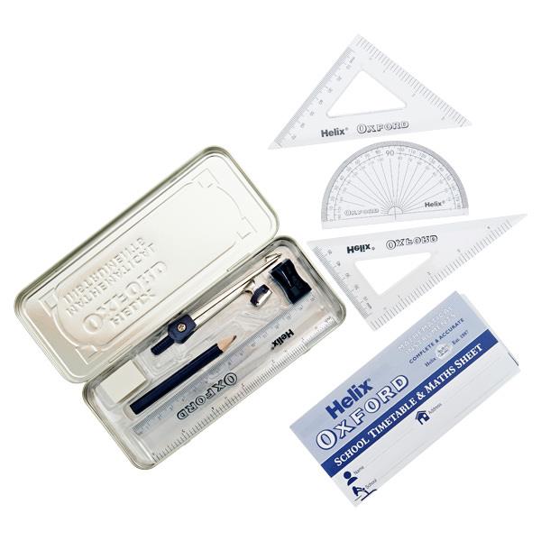 Helix - Oxford Maths / Geometry Set - 9 Piece by Helix on Schoolbooks.ie