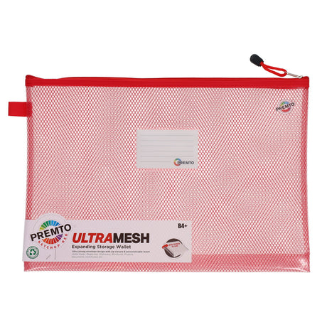 Premto - B4+ Ultramesh Expanding Wallet - Ketchup Red by Premto on Schoolbooks.ie
