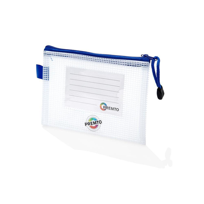 Premto - A6 Extra Durable Expanding Mesh Wallet - Clear Pearl by Premto on Schoolbooks.ie