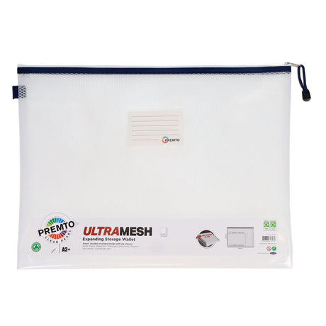 Premto - A3 Ultramesh Expanding Wallet - Pearl by Premto on Schoolbooks.ie