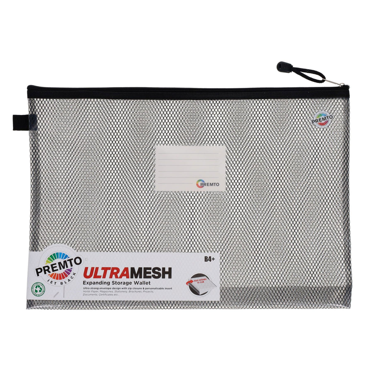 Premto - B4+ Ultramesh Expanding Wallet - Jet Black by Premto on Schoolbooks.ie