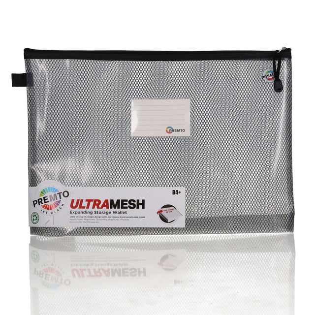 Premto - B4+ Ultramesh Expanding Wallet - Jet Black by Premto on Schoolbooks.ie